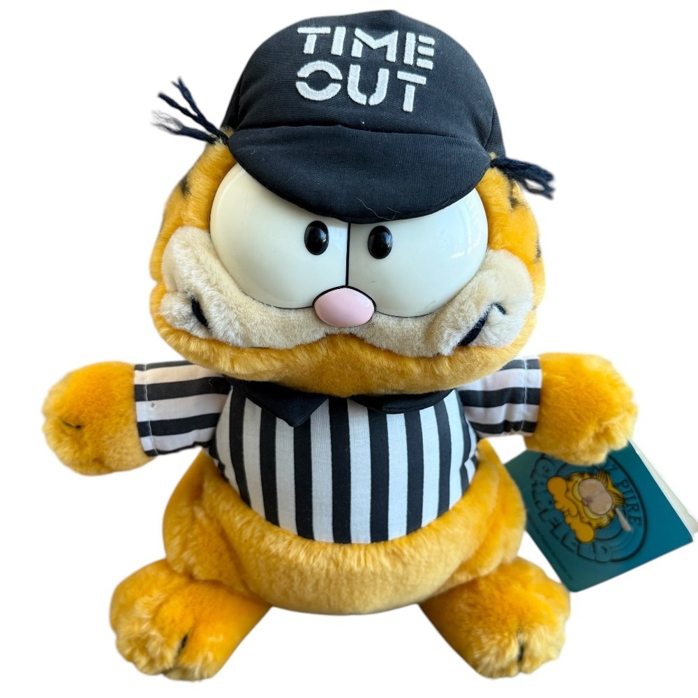 Vintage Garfield Dakin plush Time Out Referee collectible NWT